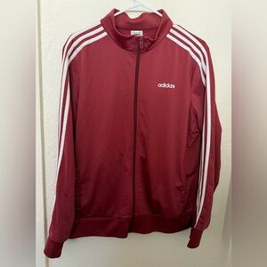 Adidas Track jacket Women’s Red running training gym Size XL